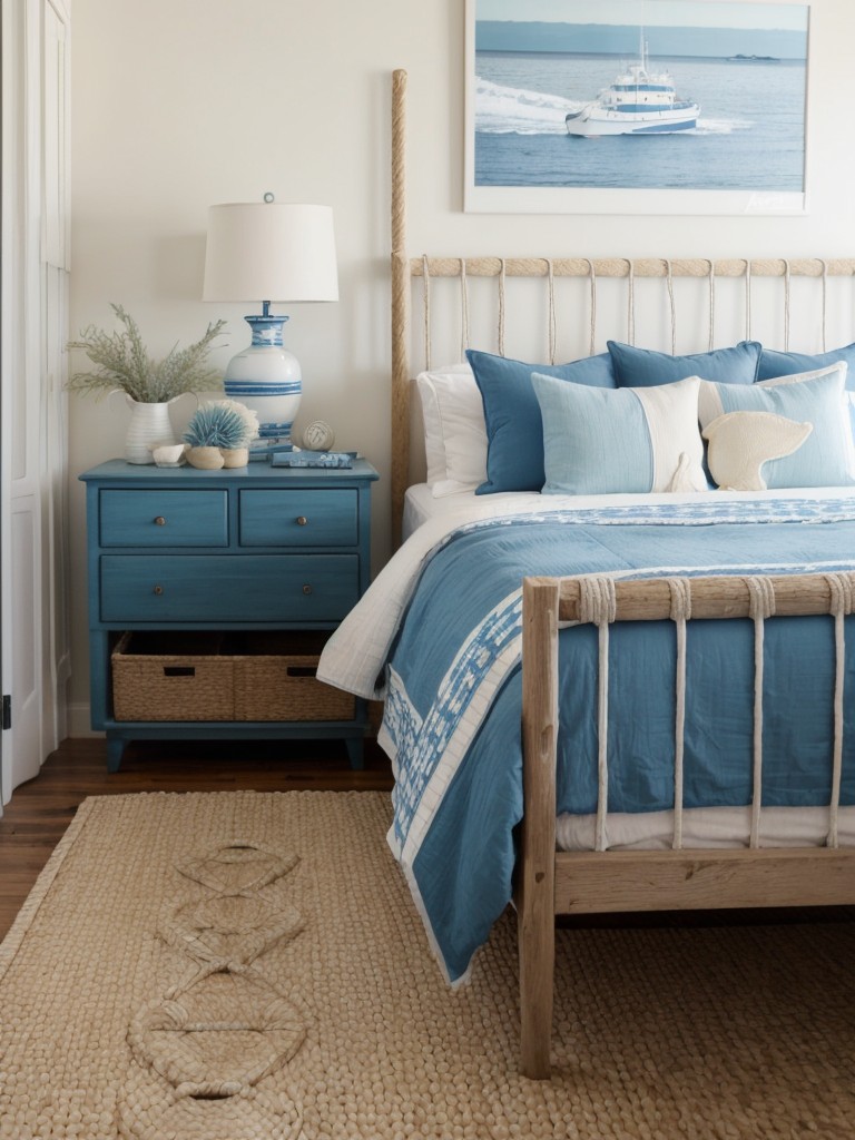 Coastal Chic Bedroom: Embrace Retro Vibes with Blue & White Decor