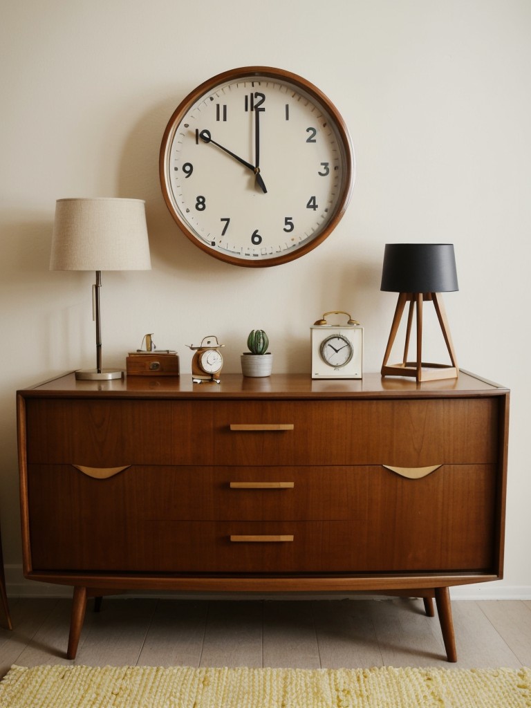 Retro Vibes for Your Apartment: Vintage Alarm Clock, Mid-Century Furniture & Geometric Patterns!