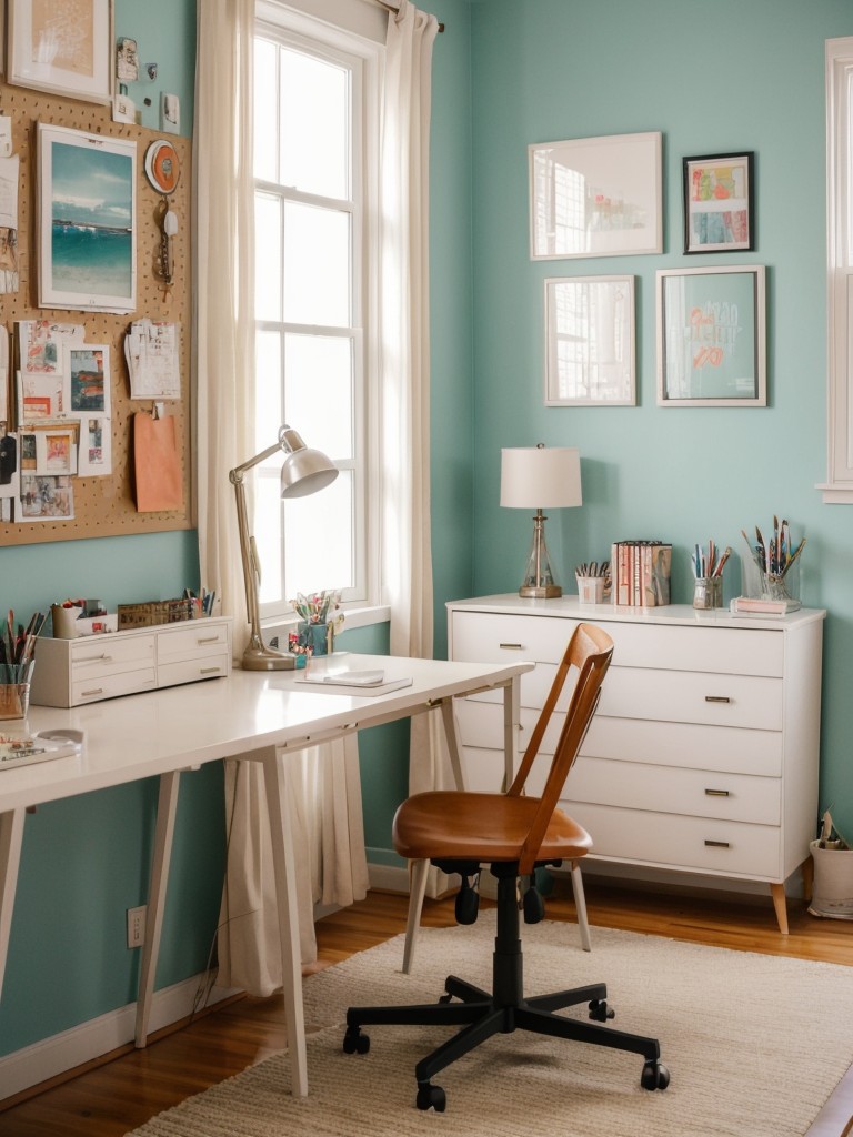 Retro Bedroom Vibes: Create a Stylish Workspace in Your Apartment!