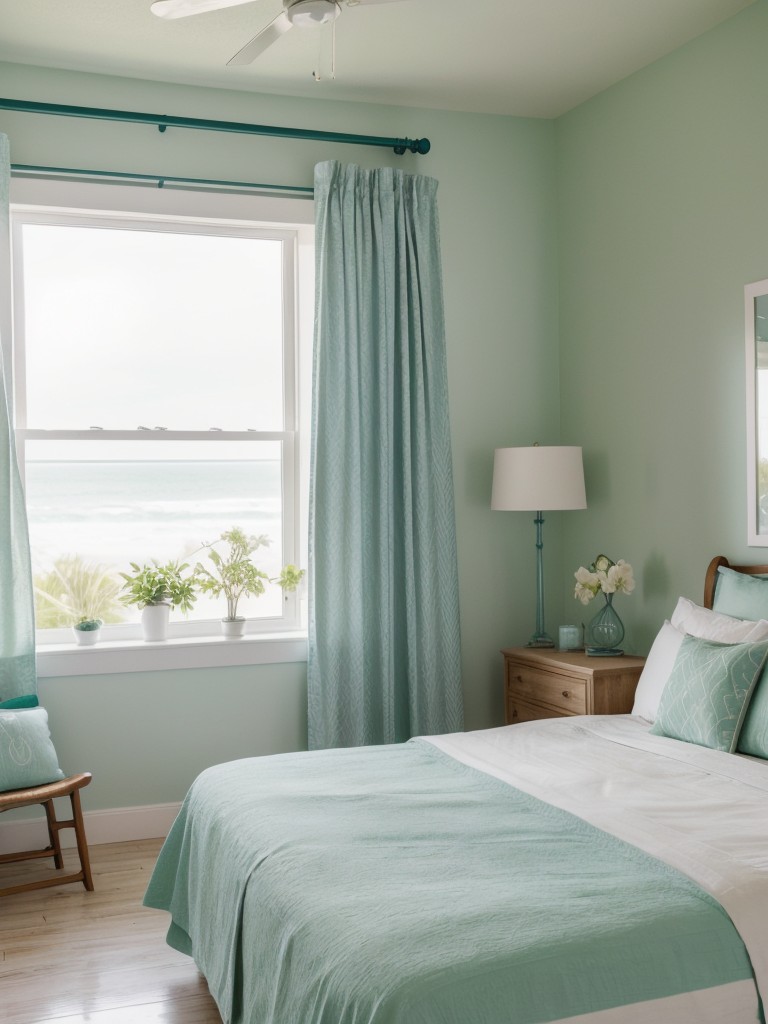 Retro Coastal Retreat: Sea Foam Green Vibes!