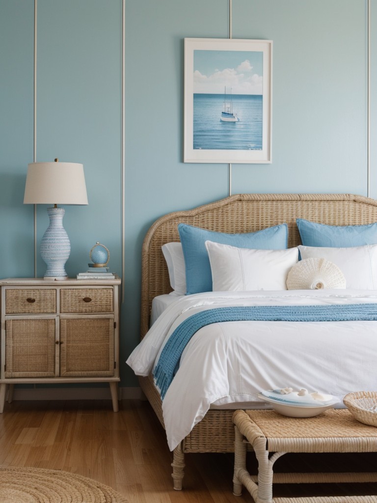 Coastal-inspired Bedroom Makeover: Retro Vibes & Nautical Delights!