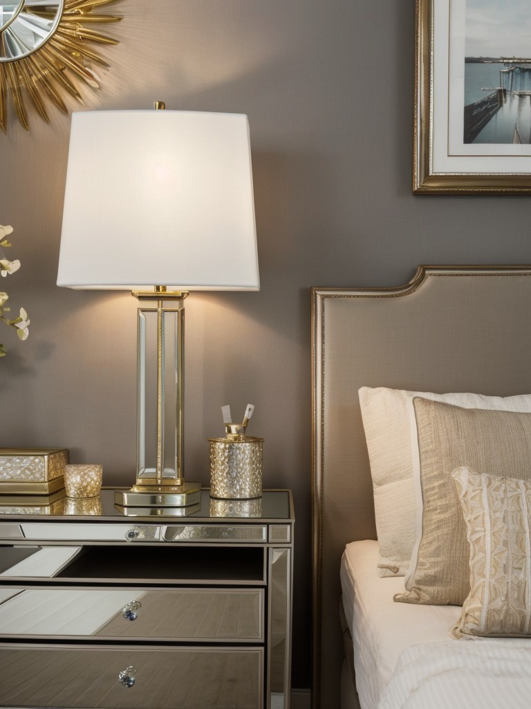 Create a retro paradise in your bedroom with metallic accents! ?