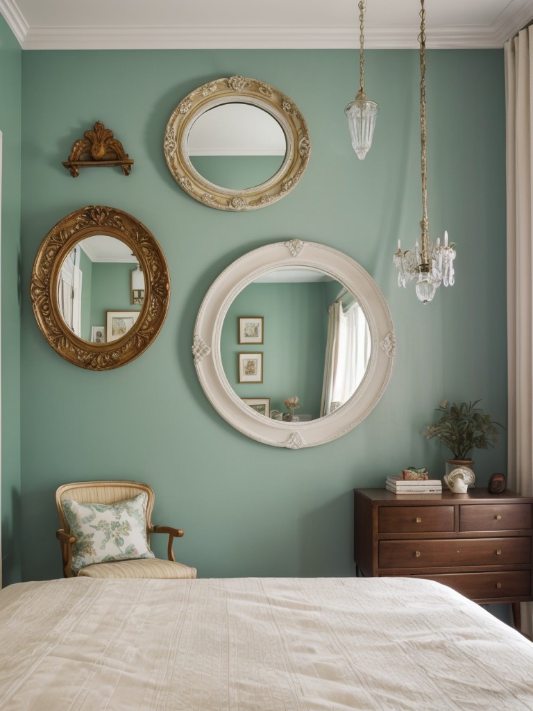 Vintage Mirror Wall: Create a Retro Paradise in Your Bedroom!