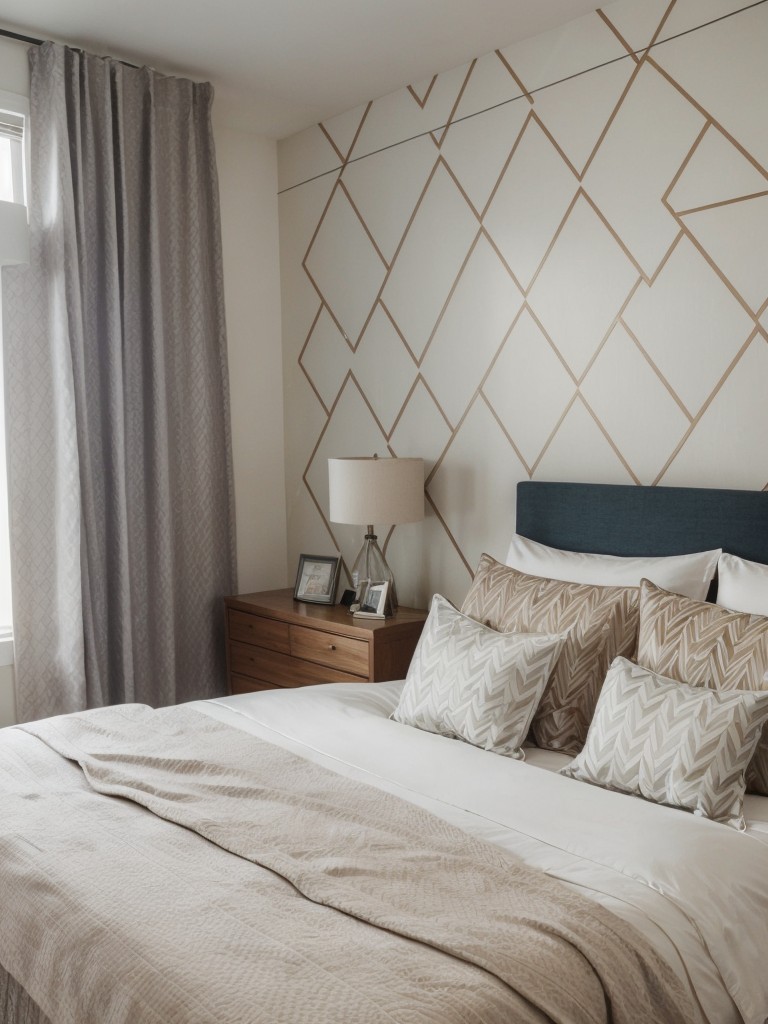 Retro Chic: Elevate Your Bedroom with Geometric Patterns!