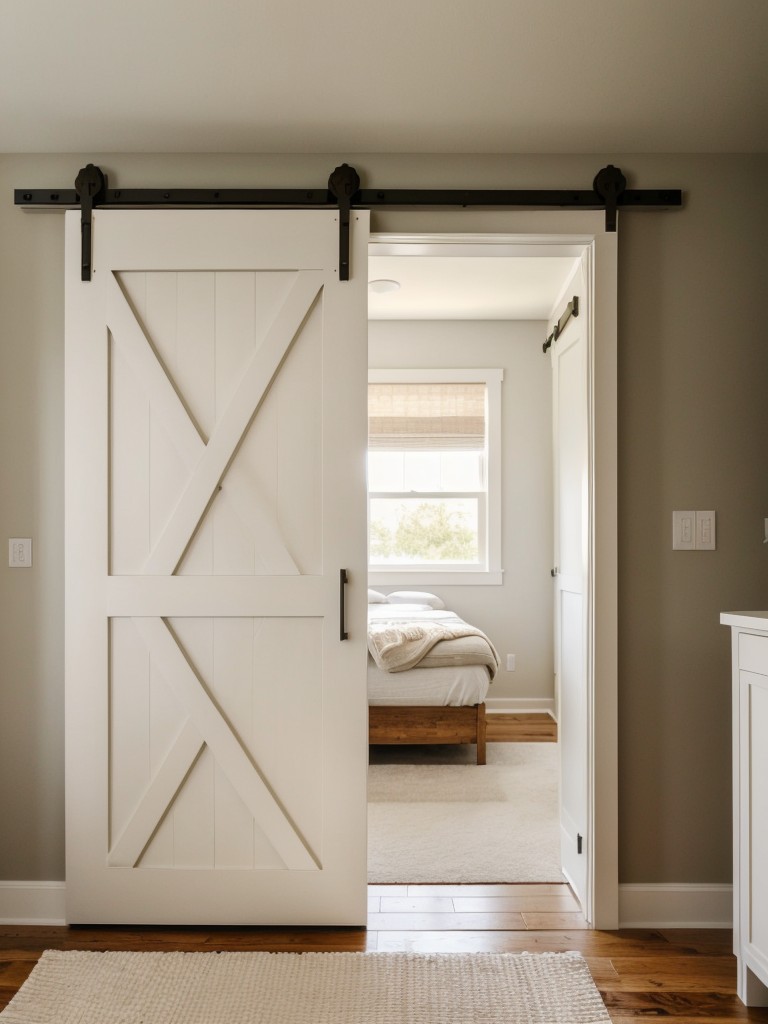 Vintage Vibes: Slide into Style with a Retro Barn Door Apartment Makeover!