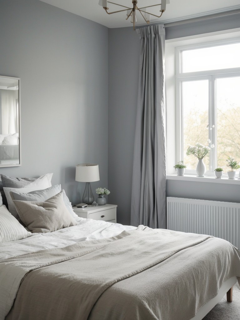 Serene Scandinavian Bedroom: Embrace Neutral Tones for Calm Vibes!