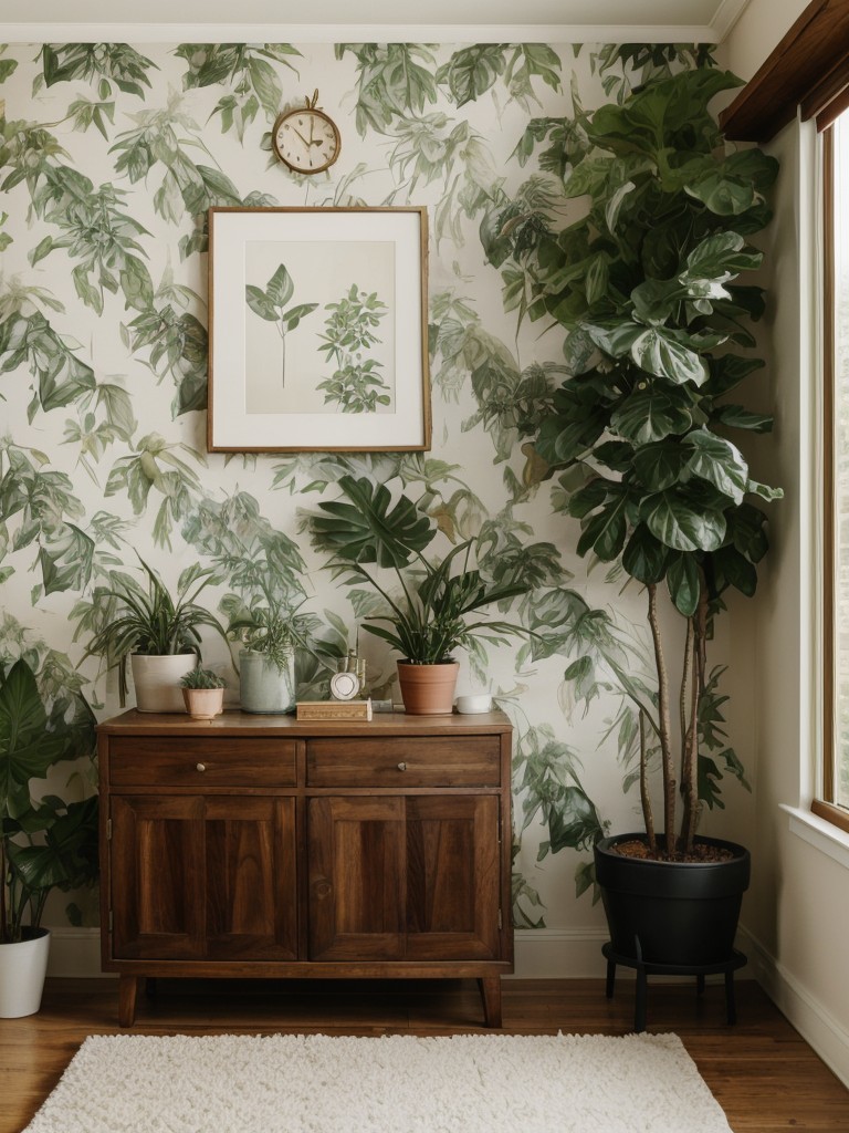 Retro Bedroom Bliss: Nature-inspired Decor for Vintage Vibes