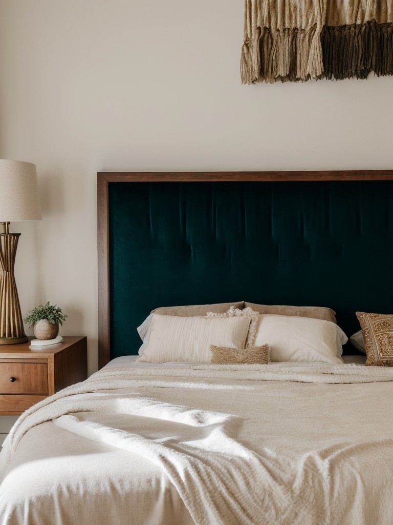 Retro-chic vibes for your bedroom: Velvet tufted headboard heaven!