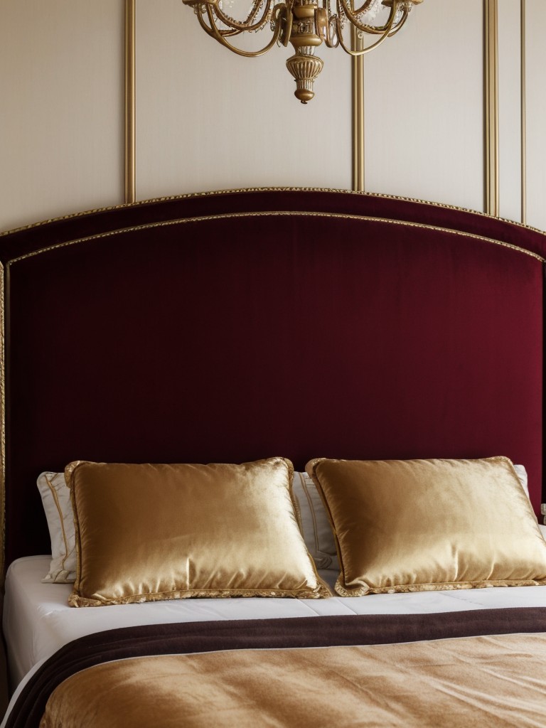 Apartment Dream: Retro Bedroom Decor with Luxurious Velvet Headboard