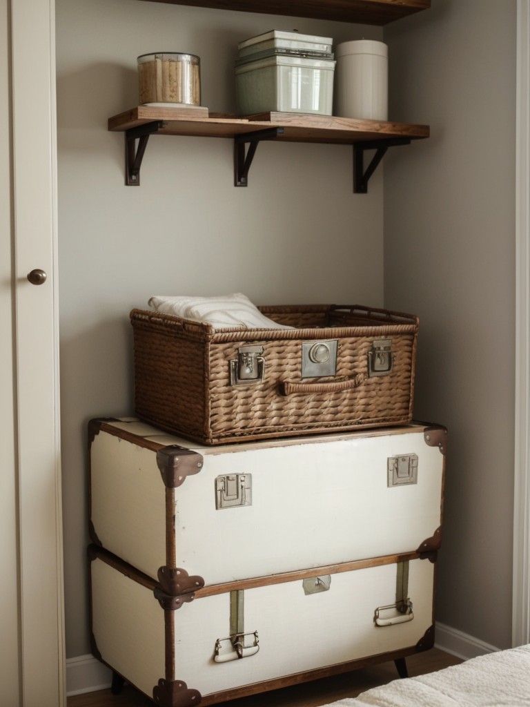 Vintage Vibes: Maximize Apartment Space with Stylish Storage Solutions!