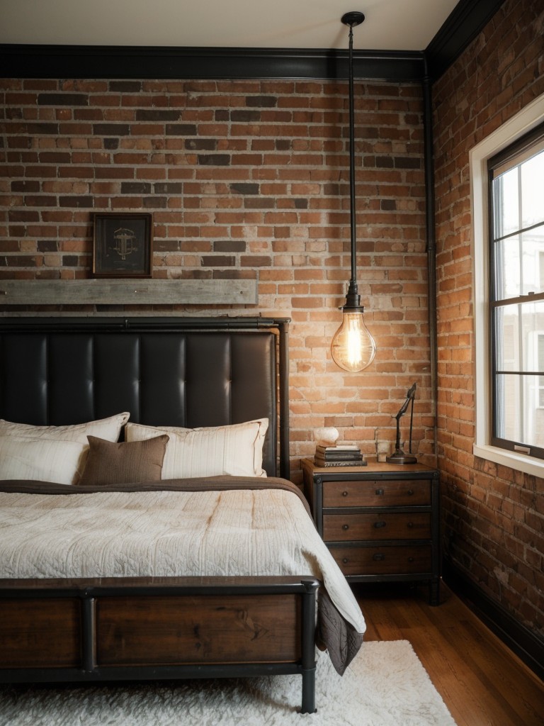 Retro Apartment Vibes: Industrial Chic Bedroom Decor