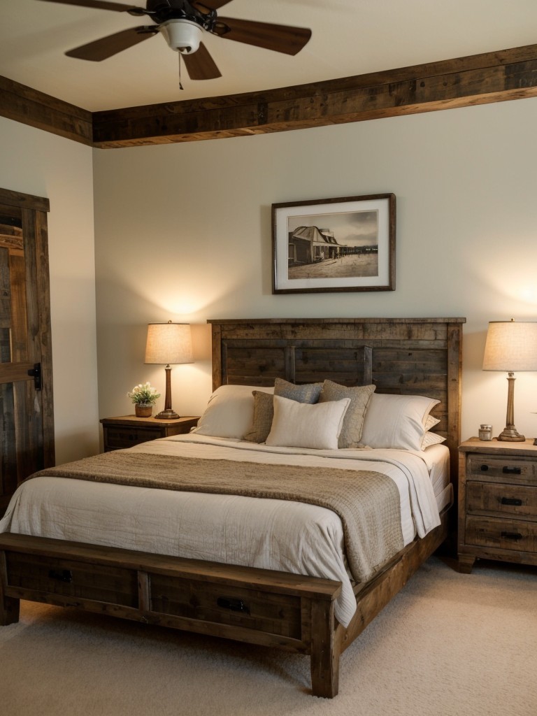 Rustic Retreat: Vintage Charm in Your Apartment Bedroom