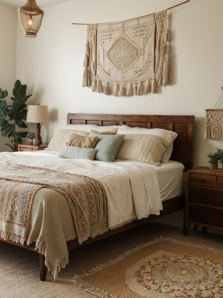 Retro-inspired decor for a bohemian-chic bedroom makeover!