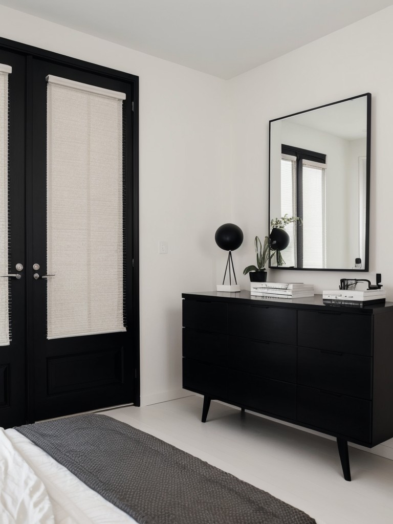 Timeless Retro Vibes: Modernize Your Bedroom with a Sleek Monochrome Look