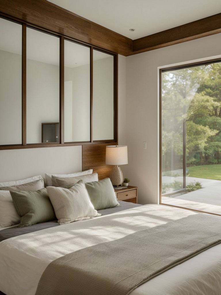 Serene Zen Bedroom Tip: Use Mirrors to Uplift Small Spaces and Create Tranquil Vibes!