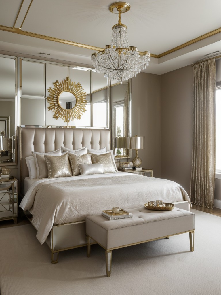 Create a Glamorous Zen Bedroom: Add Metallic Finishes for Opulent Decor