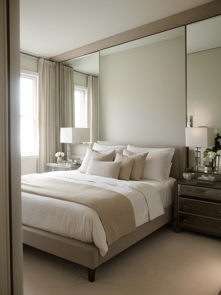 Maximize Space and Serenity: Zen Bedroom Décor Ideas with Strategic Mirrors.