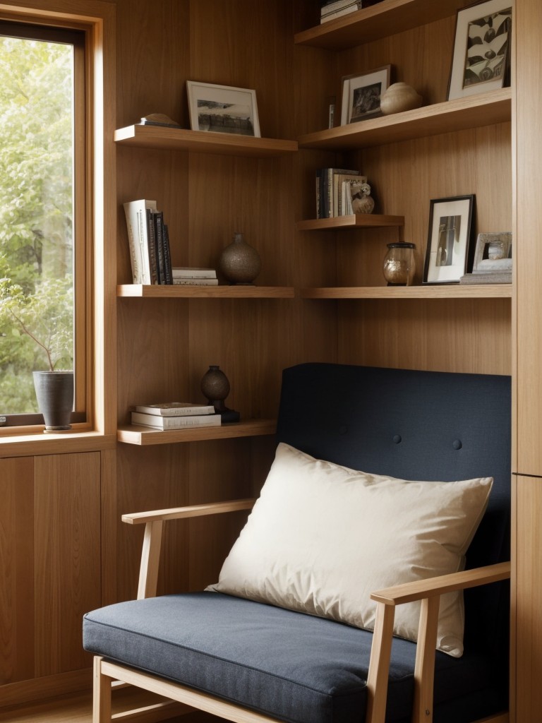 Create a Tranquil Bedroom Retreat with Zen Vibes: Cozy Nook & Bookshelf