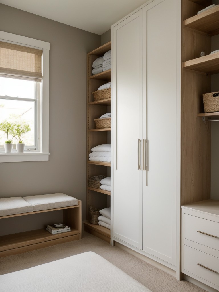 Zen Bedroom Bliss: Maximize Apartment Space with Stylish Storage Solutions