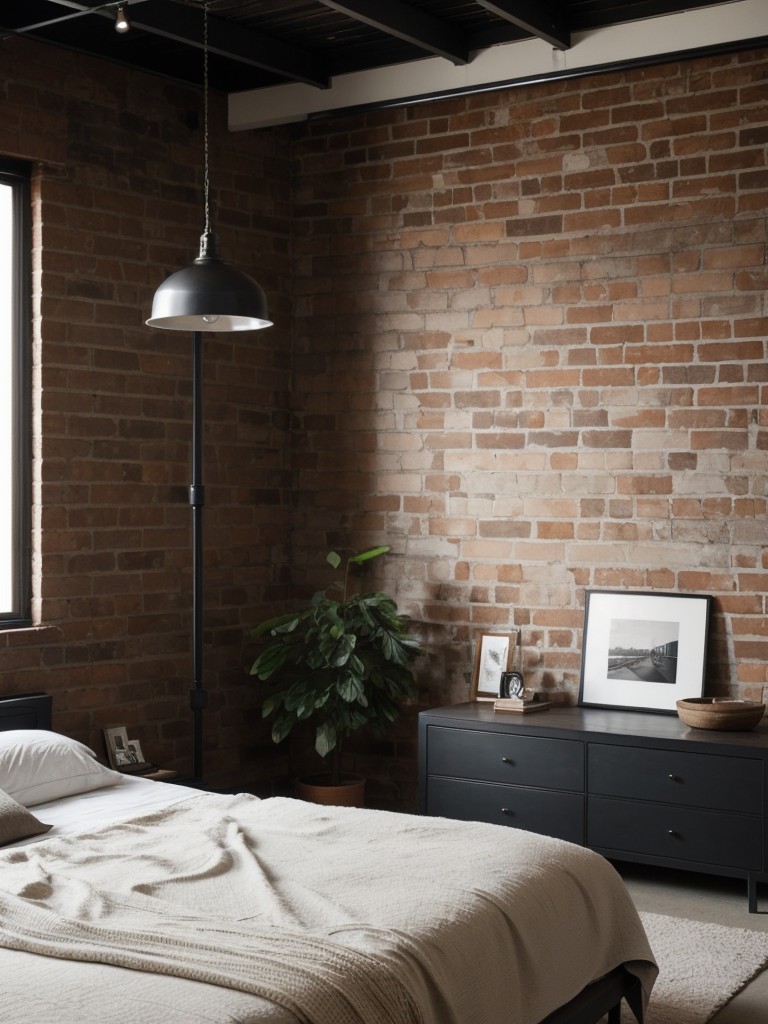 Industrial Chic: Transform Your Bedroom with Exposed Brick and Metal Accents