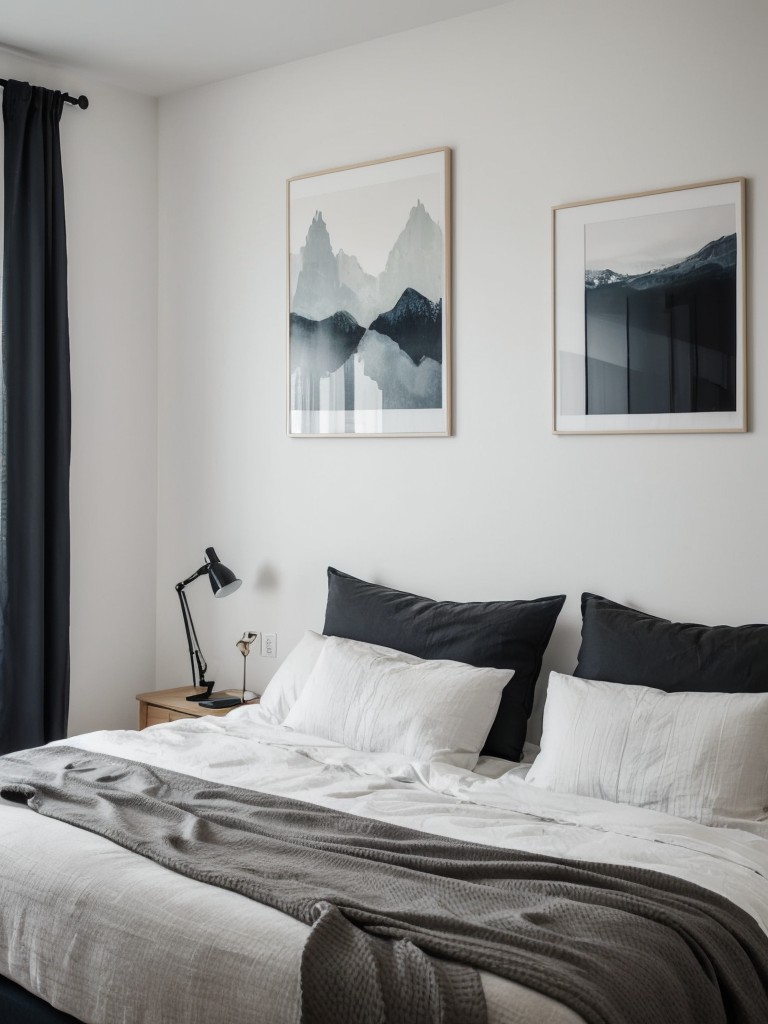 Minimalist Apartment Bedroom: Transform Your Space with Statement Art!