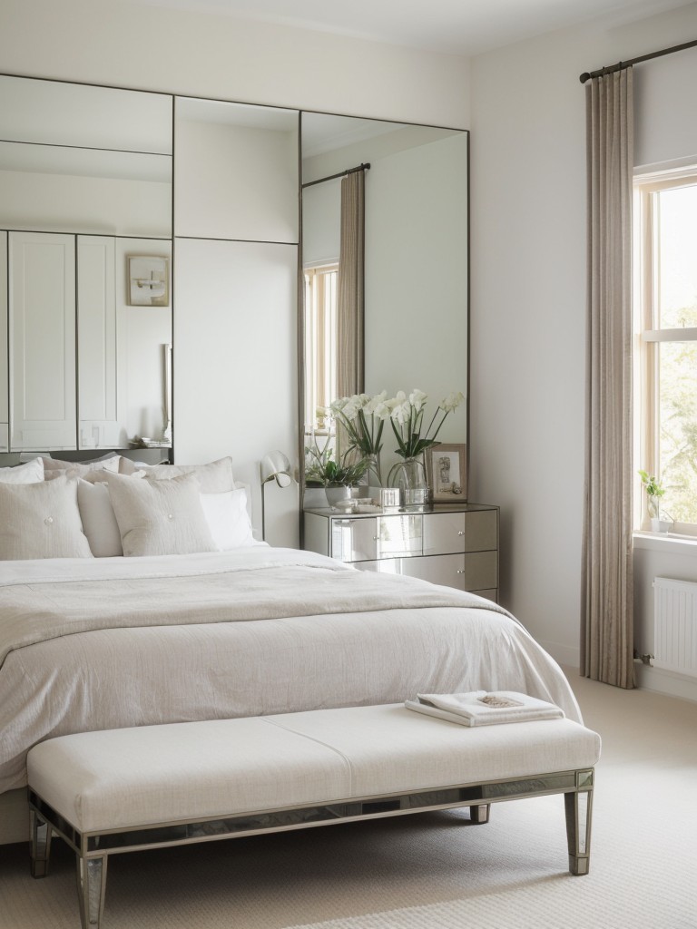 Zen Bedroom Bliss: Expand Your Space with Mirrors & Light