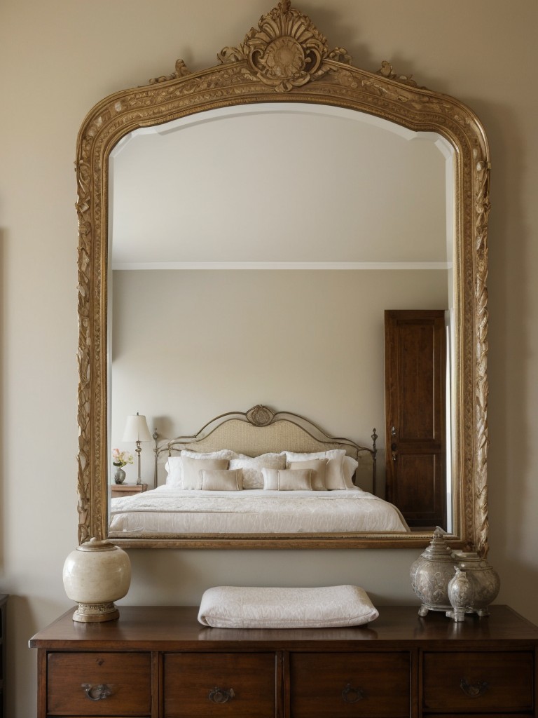 Vintage-Inspired Bedroom Decor: Antique Furniture, Mirrors, and Lace Accents for Zen Retreat