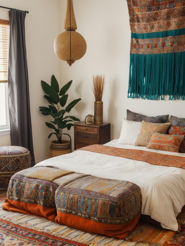 Serene Apartment Retreat: Boho Chic Bedroom Décor Ideas