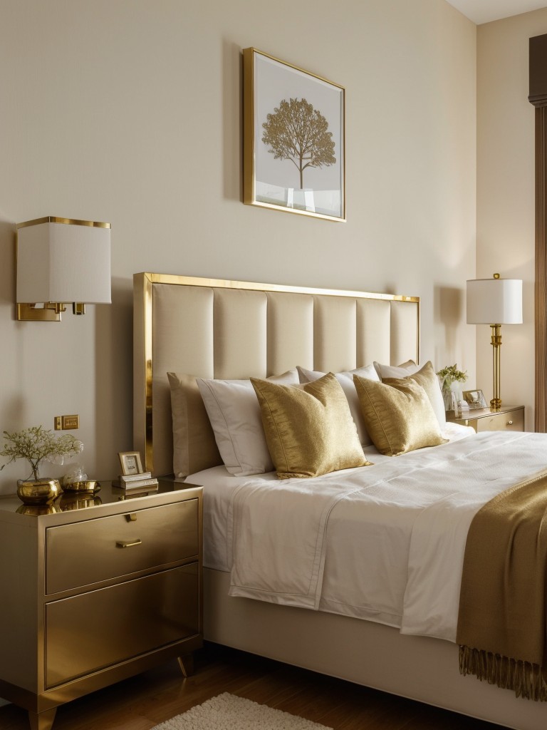 Zen Bedroom Bliss: Create a Tranquil Apartment Retreat with Luxurious Metallic Accents ?