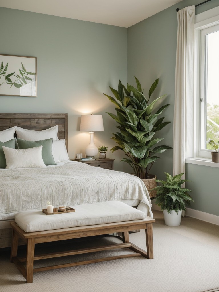 Peaceful Apartment Bedroom: Create Zen Vibes with Greenery