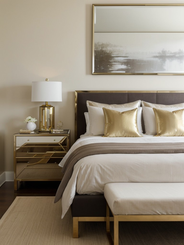 Zen Out Your Bedroom with Elegant Metallic Accents