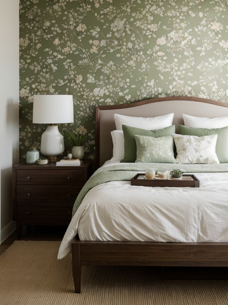 Zen Retreat: Transform Your Bedroom with Floral Wallpaper & Botanical Vibes