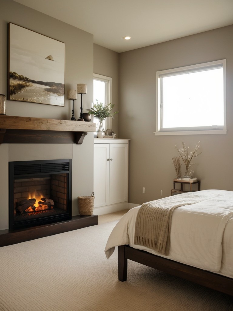 Create a Zen Oasis in Your Bedroom with Cozy Fireplace