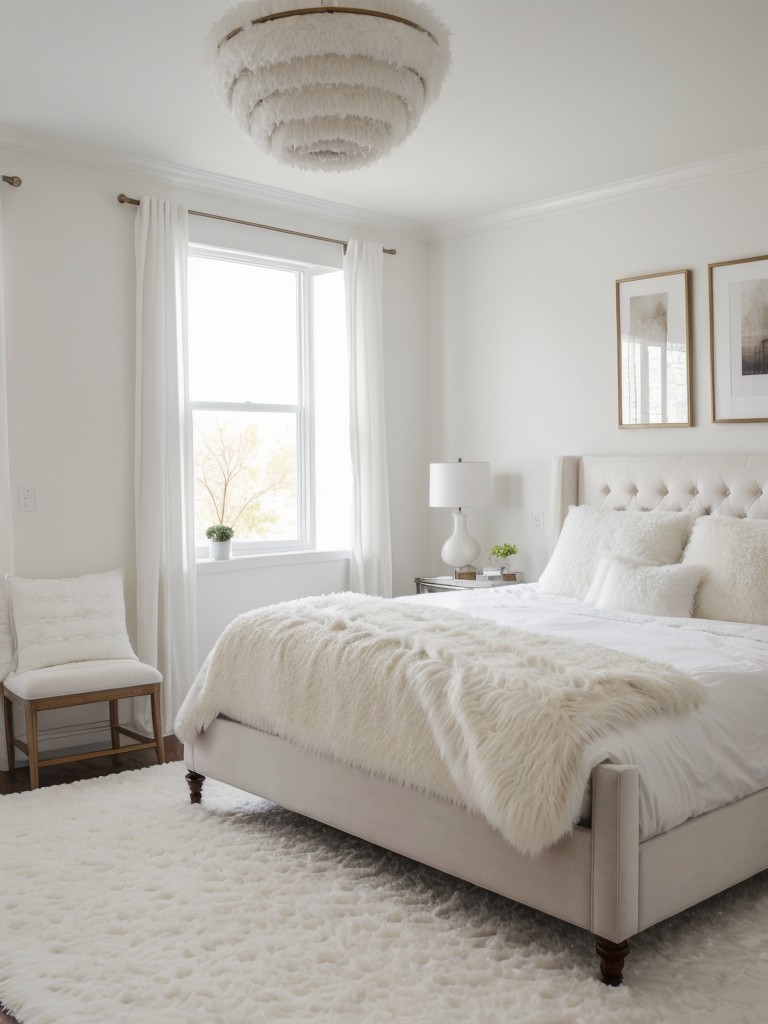 Cozy White Apartment Bedroom Inspo: Luxe Textures & Dreamy Decor