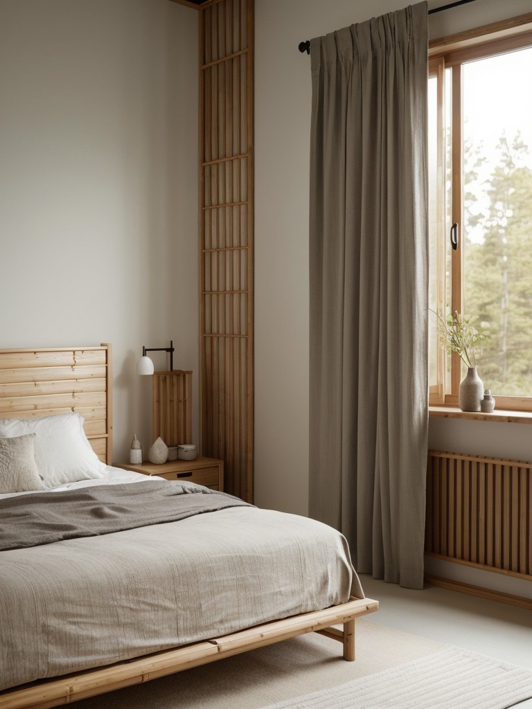 Serene Zen Bedroom: Scandinavian-inspired Apartment Bliss