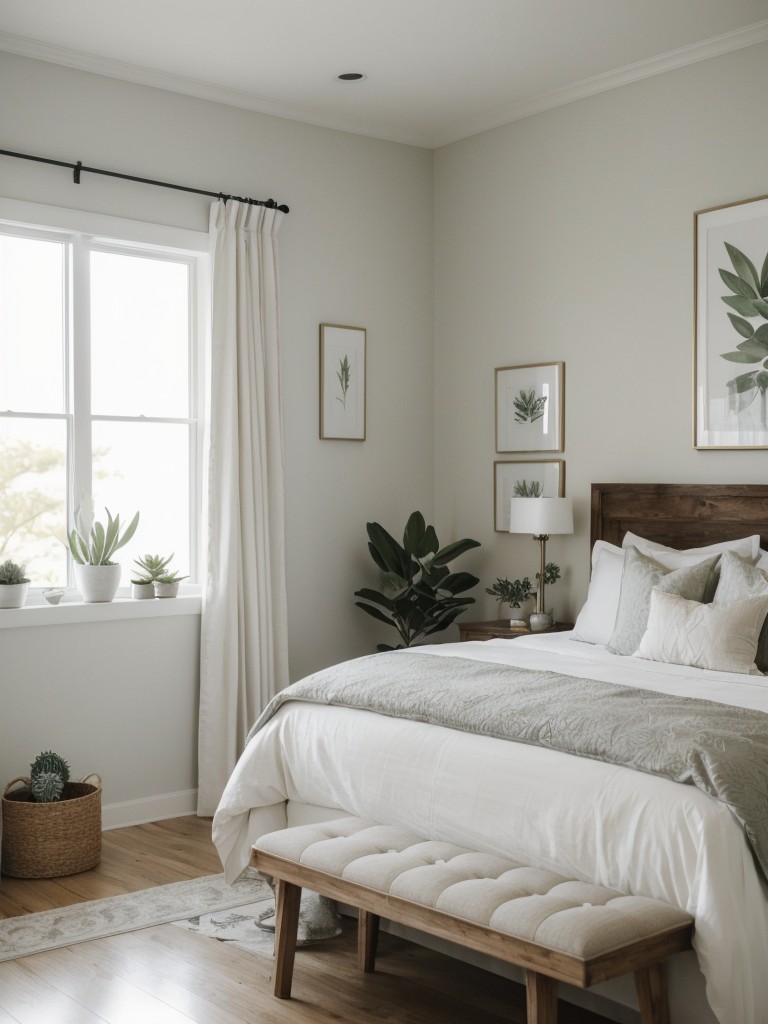 Elegant White Bedroom Designs: Serene & Nature-Inspired Apartments.