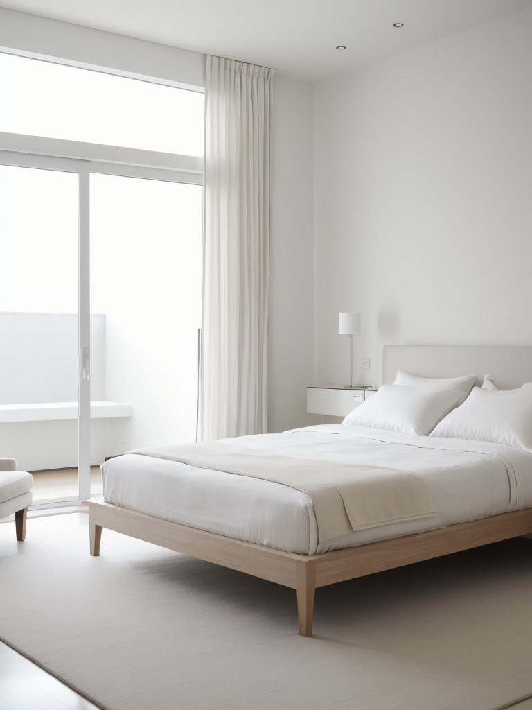 Sleek and Serene: Elegant White Apartment Bedroom