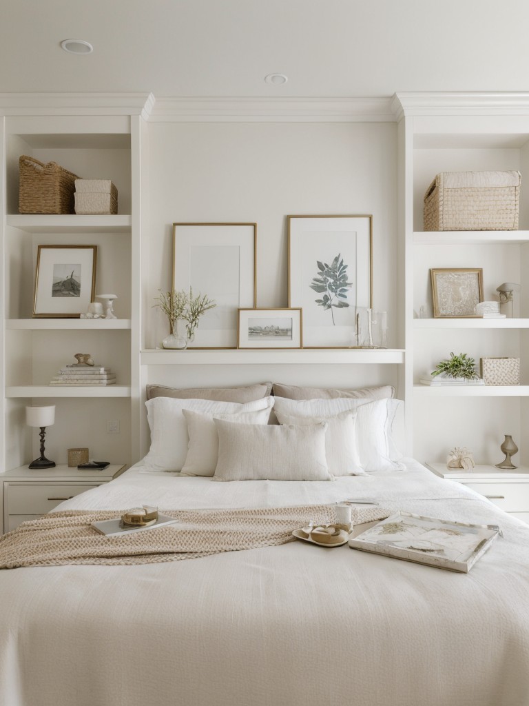 Serene White Bedroom Decor: Personalize with Meaningful Art