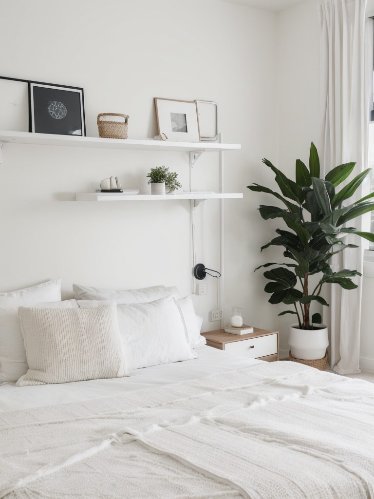 Minimalist White Bedroom: Serene Oasis Vibes!