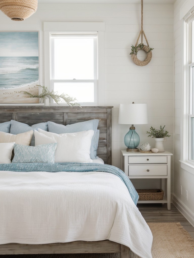 Coastal-inspired White Bedroom Decor: Cozy Oasis Vibes.