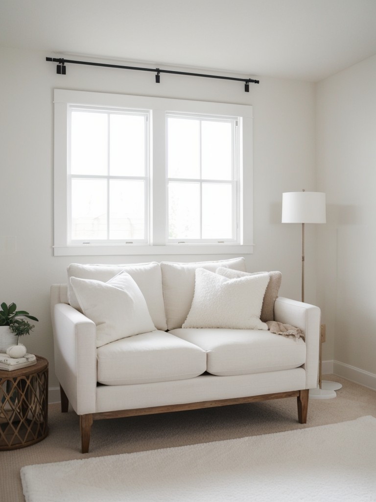 Serene and Minimalist White Bedroom Retreat