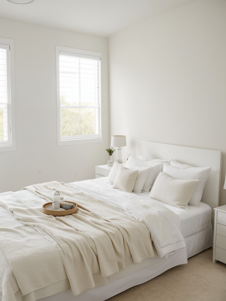 Serene White Bedroom Retreat: Minimalist Ideas for a Calming Space