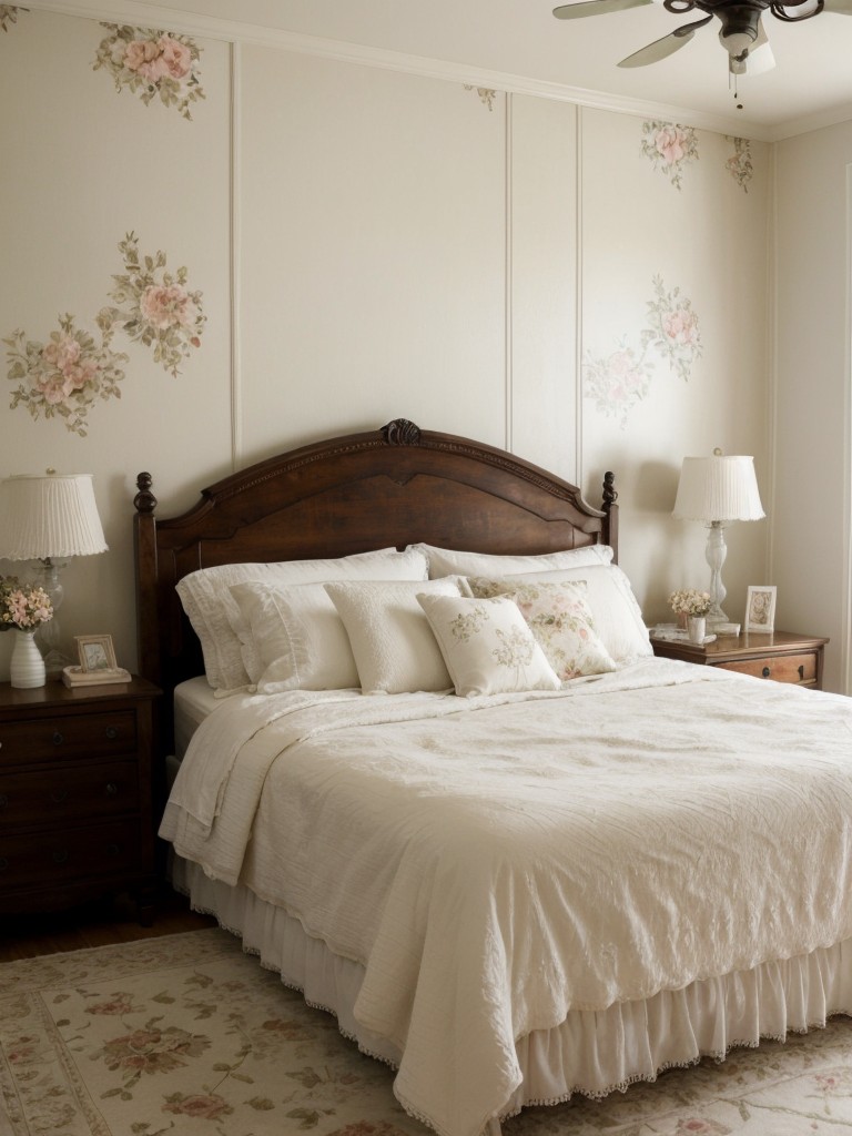 Vintage-inspired bliss: Romantic white bedroom decor ideas!