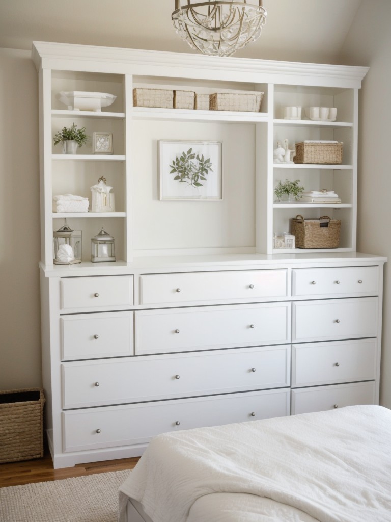 Effortless Apartment Serenity: Timeless White Bedroom Decor