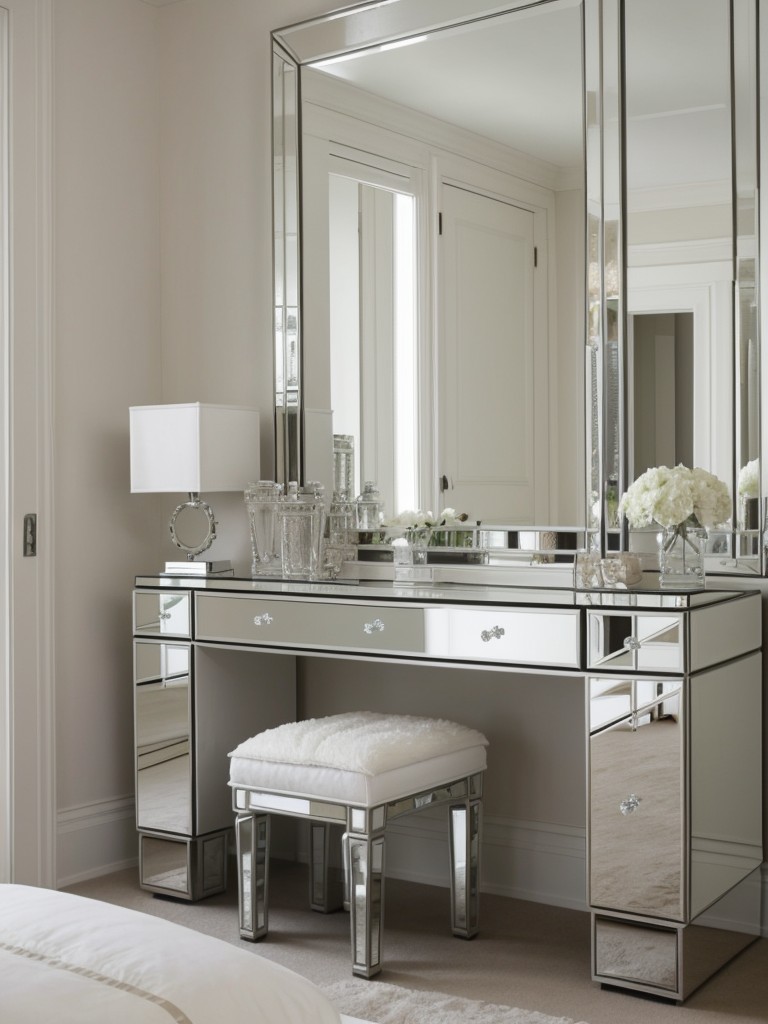 Chic & Glam: Mirrored Furniture for a Luxe Apartment Bedroom