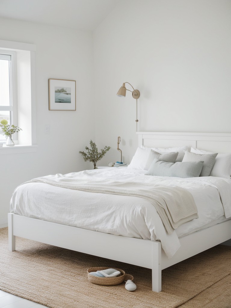 Minimalist Scandinavian Apartment: White Bedroom Haven