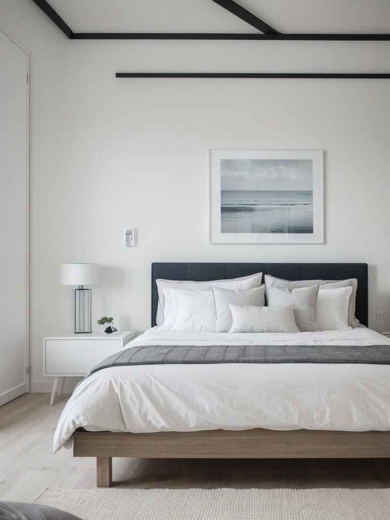 Minimalist Haven: Scandinavian White Apartment Bedroom Decor