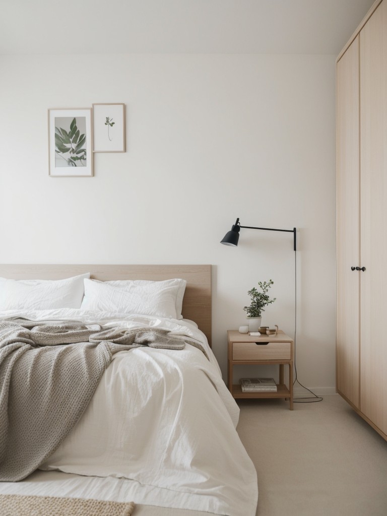 Minimalist Scandi Apartment: Serene White Bedroom Decor