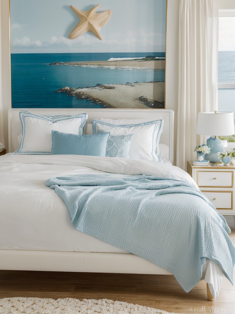 Coastal Retreat: Tranquil Bedroom Escape with Soft Blue Hues