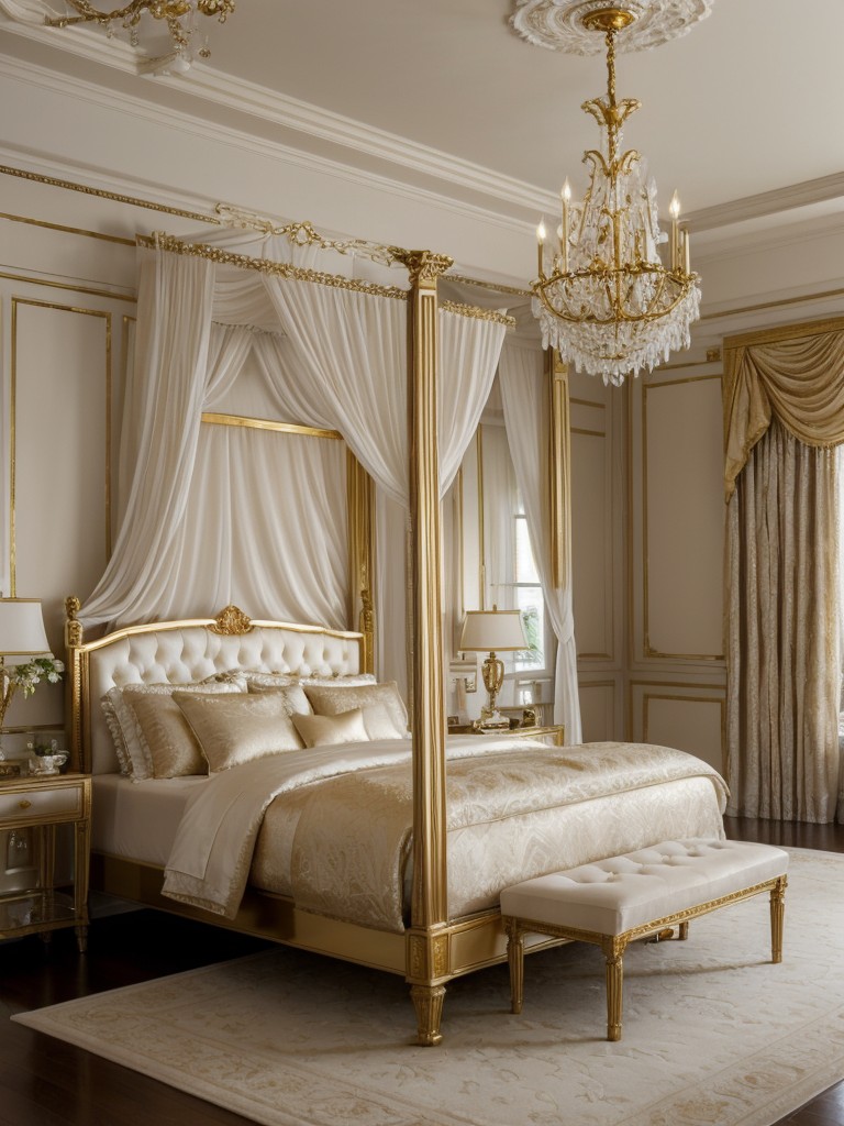 Timeless Elegance: White and Gold Bedroom Glam